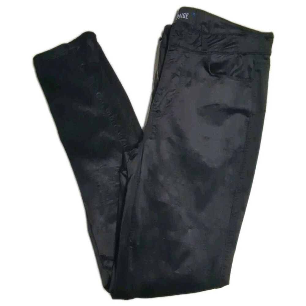 PAIGE Pants Huxton Ultra Skinny Women 28 Lightweight Midrise Corduroy Black